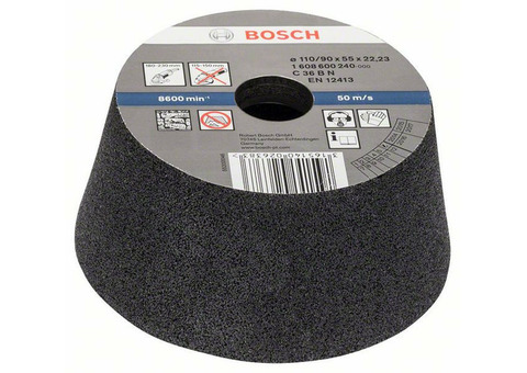 Круг шлифовальный чашечный Bosch 1608600240 110 мм K36