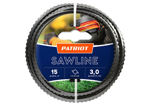 Леска для триммера Patriot Sawline 3 мм 15 м 805403311