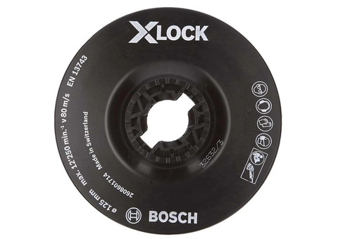 Тарелка опорная Bosch X-Lock 2608601714 с зажимом мягкая 125 мм