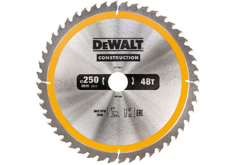 Диск пильный Dewalt DT1957 Construct 250/30 48 ATB +10 градусов