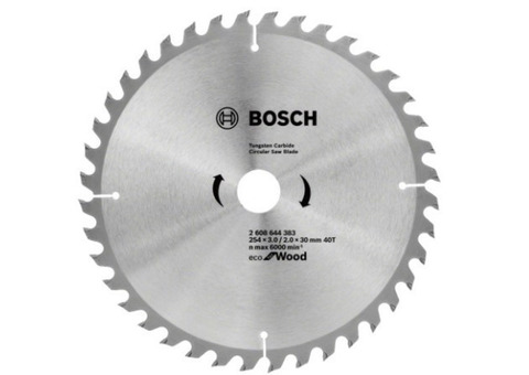 Диск пильный Bosch Eco for Wood 254х30 40T 2608644383