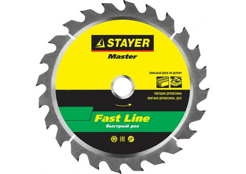 Диск пильный по дереву Stayer Fast Line 3680-230-30-24 230x30мм 24Т