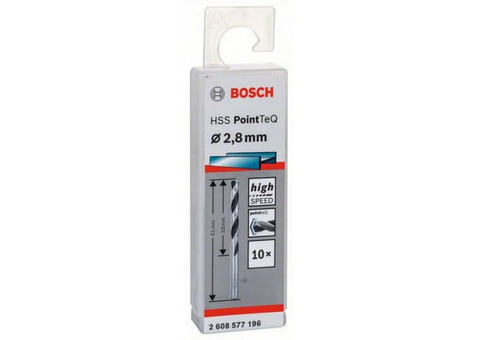 Набор сверл по металлу Bosch HSS PointTeQ 2608577196 2,8 мм 10шт