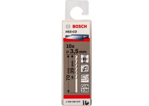 Набор сверл по металлу Bosch HSS-Cо 2608585879 3,5 мм 10 шт