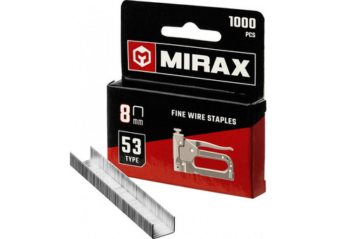 Скобы для степлера Mirax 3153-08 узкие 8 мм 1000 шт