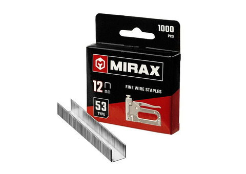 Скобы для степлера Mirax 3153-12 тип 53 12 мм 1000 штук