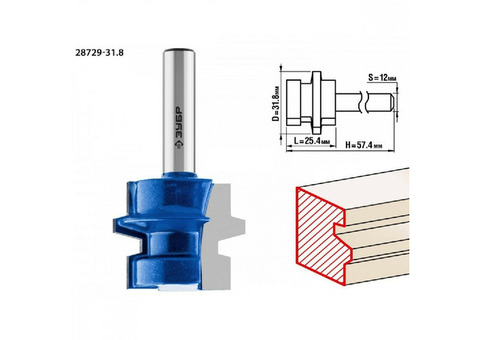 Фреза комбинированная универсальная Зубр 28729-31,8 31,8x26мм