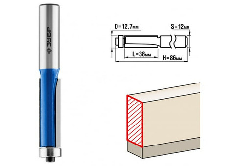 Фреза кромочная Зубр 28727-12.7-38 12,7x38мм
