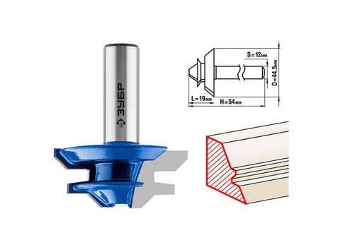Фреза кромочная Зубр Профессионал для углового сращивания 28724-44.5