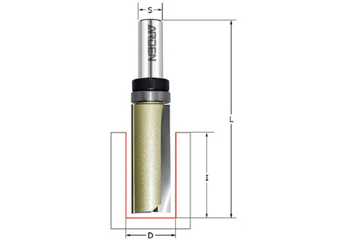 Фреза обгонная Arden 152235B S-12 мм D-19 мм L-81 мм