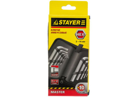 Набор имбусовых ключей Stayer Master 2740-H10_z01 2-14 мм 10 шт