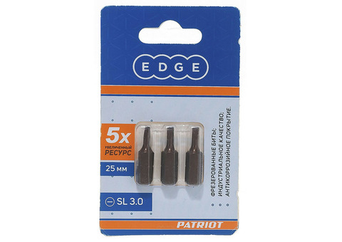 Бита Patriot Edge 818010001 SL 3х25 мм S2 3 шт