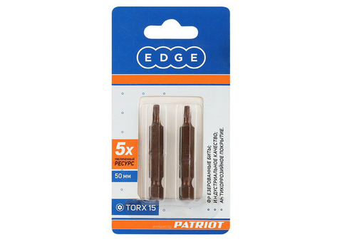 Бита Patriot Edge 818010031 Т 15х50 мм S2 2 шт