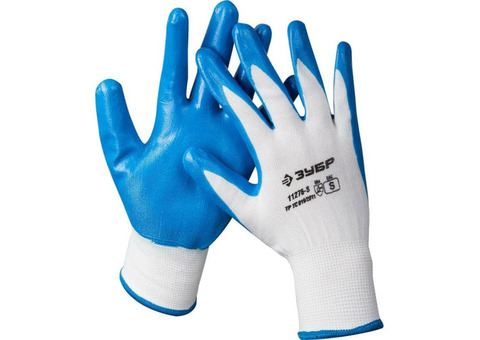Перчатки для точных работ Зубр Мастер 11276-S маслостойкие с нитриловым покрытием S