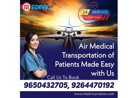 Use Extraordinary ICU Air Ambulance Service in Kolkata by Medivic