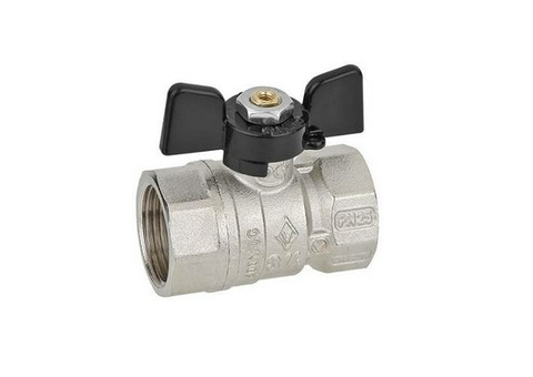 Кран шаровой Bugatti Arizona 602 - 1/2" (ВР/ВР, PN40, Tmax 120°C, ручка-бабочка черная)