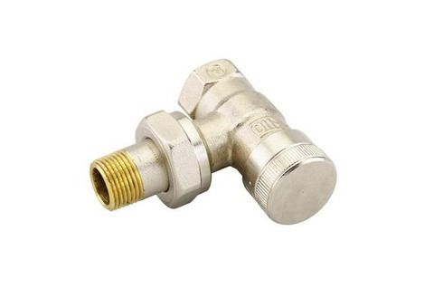 Клапан запорный угловой Danfoss RLV-20 - 3/4" (ВР/НР, PN10, Tmax 120°C, никелированный)