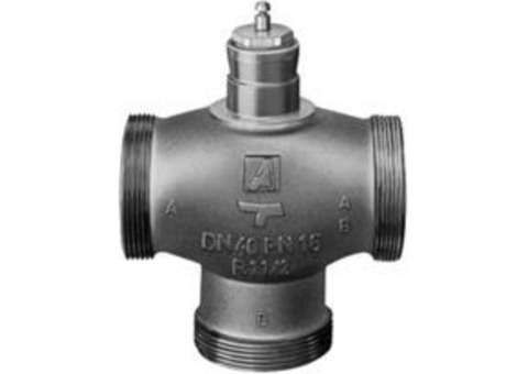 Клапан регулирующий трехходовый Danfoss VRG3 - 1" (НР/НР, PN16, Tmax 130°C, Kvs 1.6, чугун)