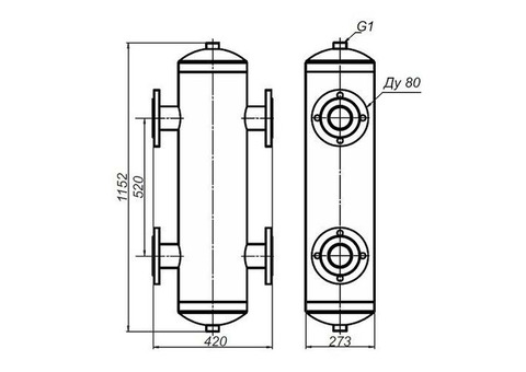 Гидравлический разделитель универсальный ZOTA - Ду80 мм (ф/ф, для котлов до 450 кВт)