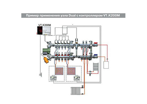 Насосно-смесительный узел для теплого пола VALTEC VT.DUAL - 1" (без насоса)