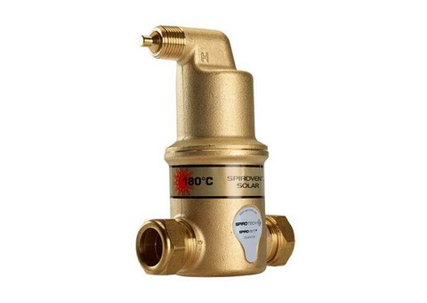 Сепаратор микропузырьков Spirotech Spirovent Solar - 22 мм (НГ/НГ, PN10, Tmax 180°C)