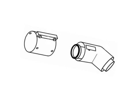 Отвод 45° для коаксиального дымохода Protherm D80/125 мм (для котлов РЫСЬ MKO/MKV)