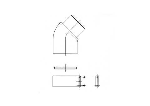 Отвод 45° изолированный Ariston Ду80/100 мм (2 шт.)