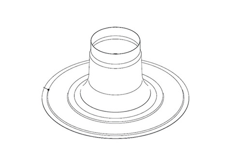 Манжета декоративная наружная для раздельного дымохода Protherm D80 мм (для ГЕПАРД 2015, ПАНТЕРА)