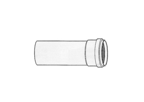 Труба для раздельного дымохода Buderus D80, длина 500 мм (алюминий)