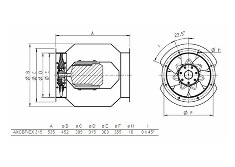 Systemair AXCBF-EX 315-7/30°-2