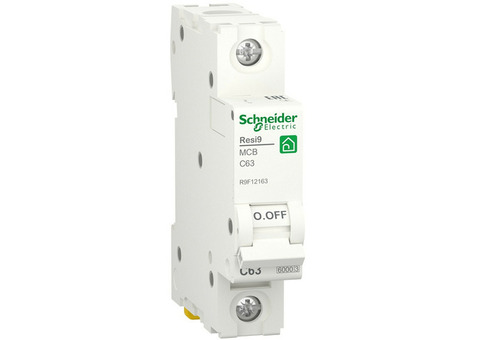 Автоматический выключатель Schneider Electric Resi9 R9F12163 1п C 63А 6000А