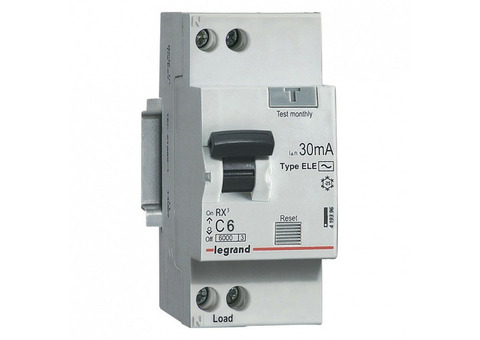 Автоматический выключатель дифференциального тока Legrand АВДТ RX3 419396 (1P+N) C 6A 30mA