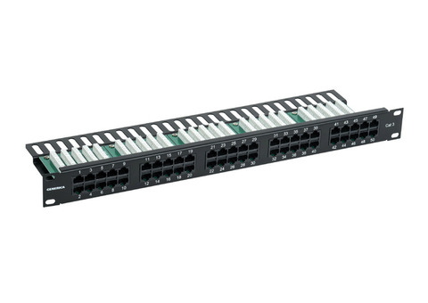 Патч-панель телефонная ITK кат.3 RJ45 50 портов PP50-1UC03U-K05-G