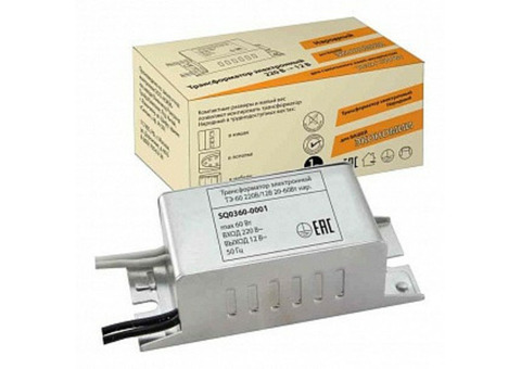 TDM Трансформатор электронный ТЭ-60 220В/12В 20-60Вт нар. SQ0360-0001