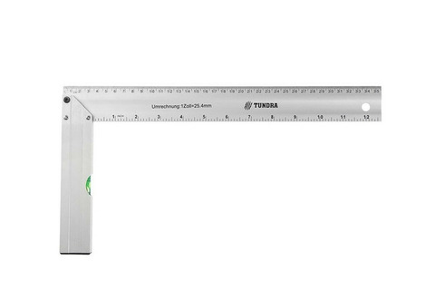 Угольник Tundra 1006519 c уровнем 350 мм