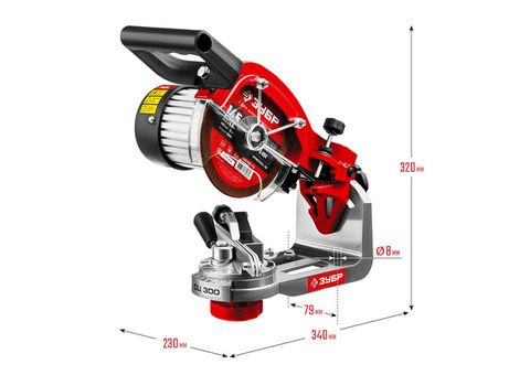 Станок заточной Зубр Мастер СЦ-300 для пильных цепей электрический