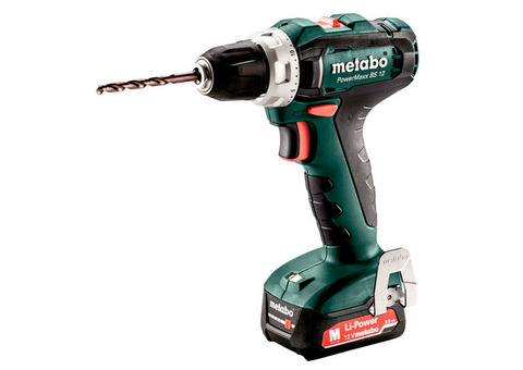 Дрель-шуруповерт аккумуляторная Metabo PowerMaxx BS 12 601036500 12В 2х2Ач Li-Ion