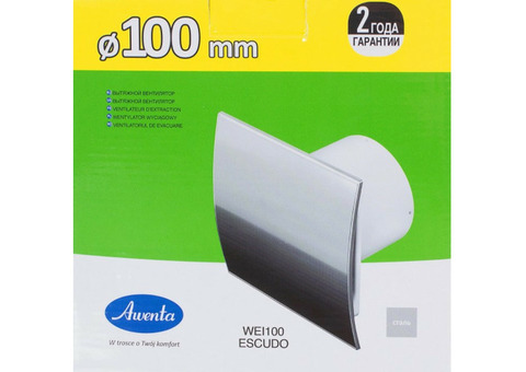 Вентилятор вытяжной Awenta Escudo Wei100 серебристый 10 Вт