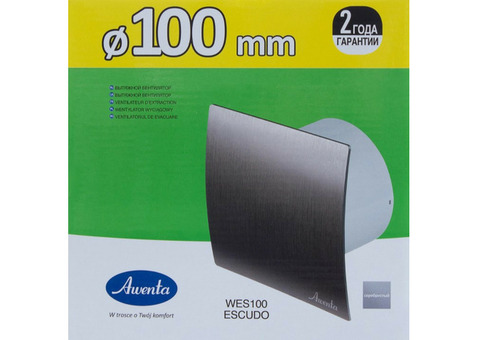 Вентилятор вытяжной Awenta Escudo Wes100 серебристый 10 Вт