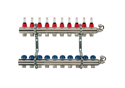 Коллекторная группа Uni-Fitt со встроенными расходомерами 1"х3/4" 10 выходов 440E4310