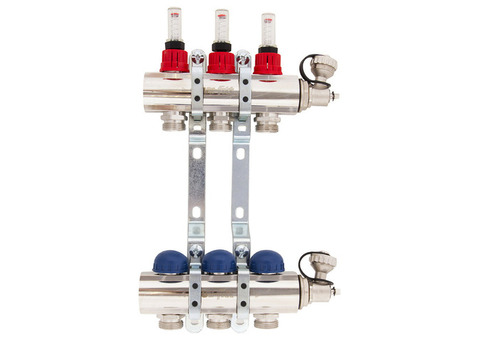 Коллекторная группа Uni-Fitt со встроенными расходомерами 1"х3/4" 3 выхода 440E4303