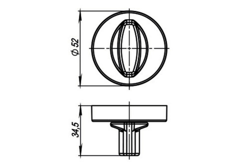 Накладка фиксатор Armadillo WC-BOLT BK6/URB BPVD-77