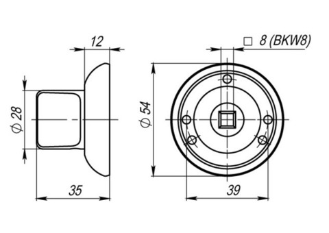 Накладка фиксатор Armadillo WC-BOLT BKW8-1CP-8