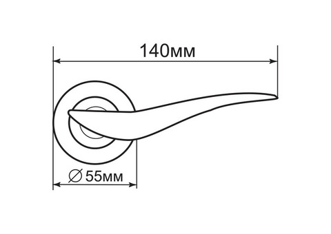 Ручка дверная Palladium Mistik SC