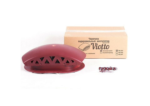 Вентиль кровельный Viotto KTV для мягкой кровли RAL3005 красный