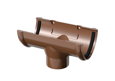 Воронка желоба Технониколь ПВХ D125/82 мм коричневая