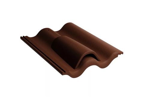 Черепица вентиляционная цементно-песчаная Kriastak Classic 420х330 мм коричневая