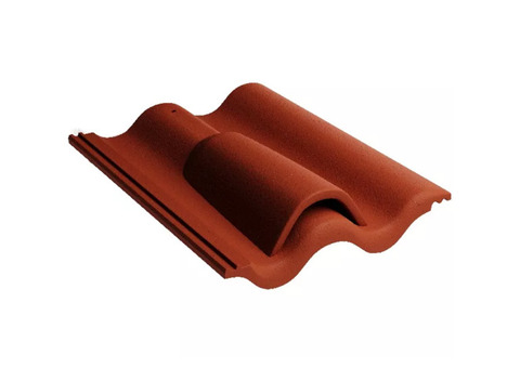 Черепица вентиляционная цементно-песчаная Kriastak Classic 420х330 мм красная