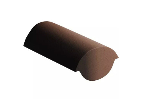 Черепица конечная коньковая цементно-песчаная Kriastak Antik 420х250 мм коричневая
