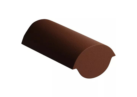 Черепица конечная коньковая цементно-песчаная Kriastak Classic 420х250 мм коричневая